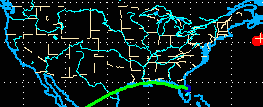 STS-105 entry groundtrack (2590 bytes)